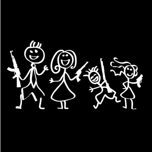 JIFENLI Auto Aufkleber Familie Stick Gun Muster Stilvoll, Niedlich, Abziehbilder Abdeckung Kratzer Anime Aufkleber Wohnwagen Zubehör Persönlichkeit, Pvc JIFENLI Auto Aufkleber Familie Stick Gun Muster Stilvoll, Niedlich, Abziehbilder Abdeckung Kratzer Anime Aufkleber Wohnwagen Zubehör Persönlichkeit, Pvc von JIFENLI