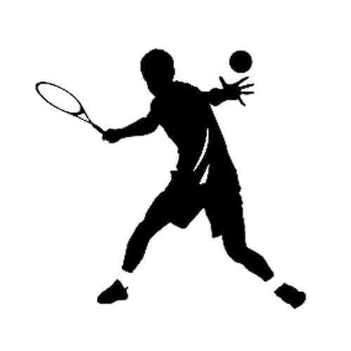 JIFENLI Autoaufkleber 13,3 cm * 12,8 cm Interessanter Tennisspieler Sport Aufkleber Vinyl Auto Aufkleber Schwarz/Silber JIFENLI Autoaufkleber 13,3 cm * 12,8 cm Interessanter Tennisspieler Sport Aufkleber Vinyl Auto Aufkleber Schwarz/Silber von JIFENLI