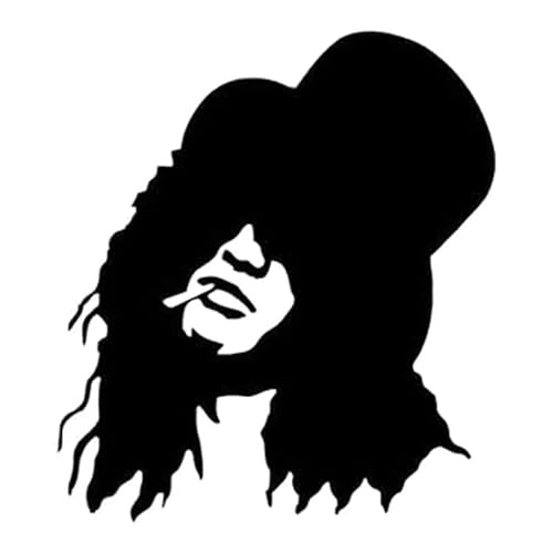JIFENLI Autoaufkleber 13,8 cm * 15,5 cm Slash Guns N' Roses Mode Aufkleber Aufkleber Auto Styling Vinyl Schwarz/Silber JIFENLI Autoaufkleber 13,8 cm * 15,5 cm Slash Guns N' Roses Mode Aufkleber Aufkleber Auto Styling Vinyl Schwarz/Silber von JIFENLI