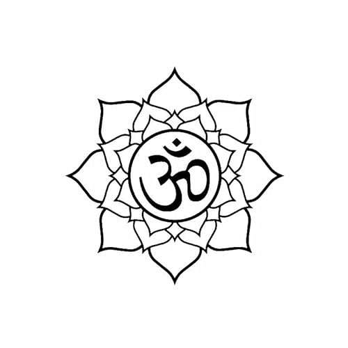JIFENLI Autoaufkleber 14,7 cm * 14,7 cm Om Symbol auf Lotus Vinyl Aufkleber Auto Aufkleber Buddhismus Schwarz/Silber JIFENLI Autoaufkleber 14,7 cm * 14,7 cm Om Symbol auf Lotus Vinyl Aufkleber Auto Aufkleber Buddhismus Schwarz/Silber von JIFENLI