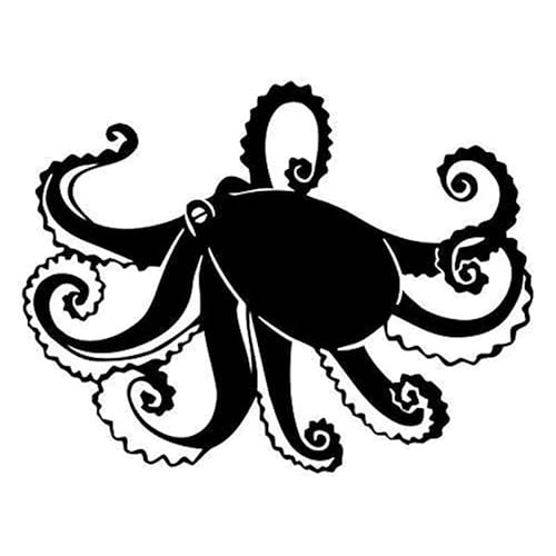 JIFENLI Autoaufkleber 15 * 11,5 CM Oktopus Fisch Lustige Fensterdekoration Tier Aufkleber Auto Aufkleber Zubehör Schwarz/Silber JIFENLI Autoaufkleber 15 * 11,5 CM Oktopus Fisch Lustige Fensterdekoration Tier Aufkleber Auto Aufkleber Zubehör Schwarz/Silber von JIFENLI