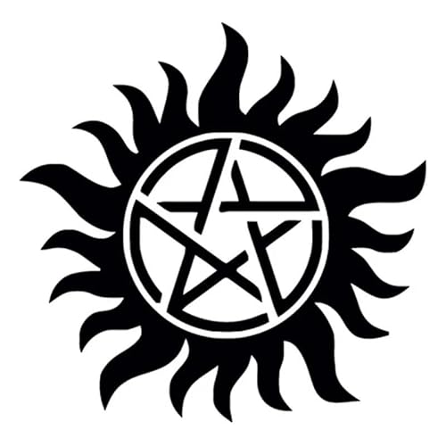 JIFENLI Autoaufkleber 15cm * 15cm Supernatural Anti Posession Cartoon Vinyl Aufkleber Aufkleber Auto Styling Schwarz/Silber JIFENLI Autoaufkleber 15cm * 15cm Supernatural Anti Posession Cartoon Vinyl Aufkleber Aufkleber Auto Styling Schwarz/Silber von JIFENLI