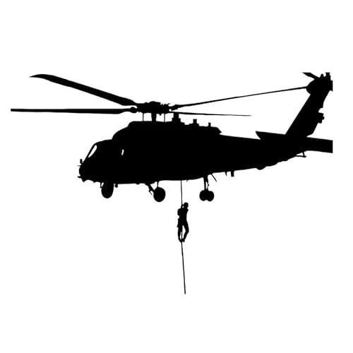 JIFENLI Autoaufkleber 16,2 cm * 11,2 cm Hubschrauber Luftwaffe Militär Vinyl Auto Aufkleber Dekor Schwarz/Silber JIFENLI Autoaufkleber 16,2 cm * 11,2 cm Hubschrauber Luftwaffe Militär Vinyl Auto Aufkleber Dekor Schwarz/Silber von JIFENLI