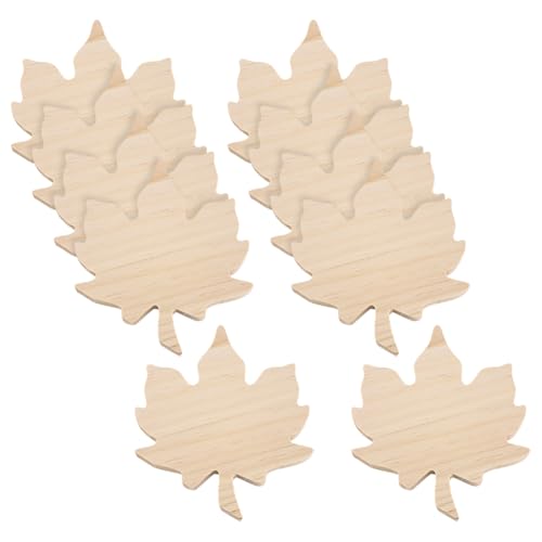 10 Stück Thanksgiving Holz Ahornblatt Ausschnitte Herbst Ernte Holz Kürbis Ausschnitte Herbst Tisch Holzschilder Blanko Holz Kürbisse Ahornblätter Dekor Halloween gestufte Tablett Dekorationen von JIHUOO