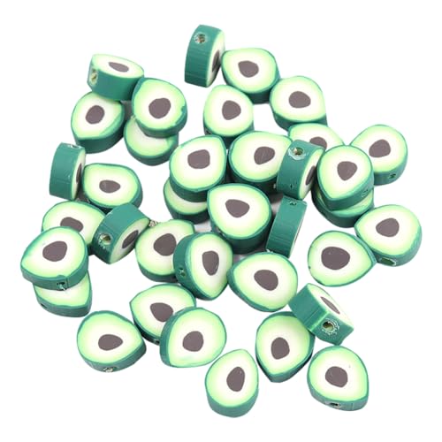 100 Stück Frucht-Polymer-Ton-Perlen, Obst-Charm-Perlen, Obst-Charm-Perlen, Freundschaftsarmband, lose Abstandshalter für Schmuckherstellung, Avocado 100 Stück Frucht-Polymer-Ton-Perlen, Obst-Charm-Perlen, Obst-Charm-Perlen, Freundschaftsarmband, lose Abstandshalter für Schmuckherstellung, Avocado von JIHUOO