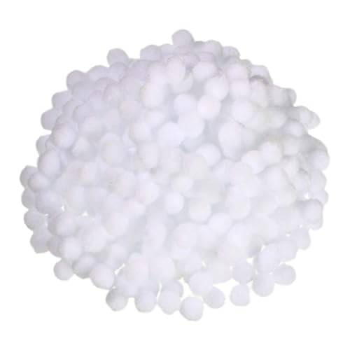 1000 Stück 1,5 cm kleine Bastel-Pompons, weich, flauschig, kreative Filzbälle, niedliche flauschige Pompons, dekorative Weihnachtsbälle, Kleidung, Dekoration, Pompons, Weiß 1000 Stück 1,5 cm kleine Bastel-Pompons, weich, flauschig, kreative Filzbälle, niedliche flauschige Pompons, dekorative Weihnachtsbälle, Kleidung, Dekoration, Pompons, Weiß von JIHUOO