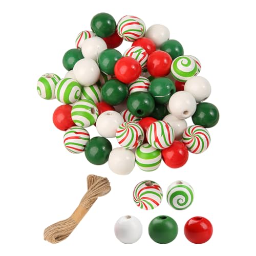 110 Stück 16 mm Weihnachts-Holzperlen Zuckerstange Bastelperlen rot grün weiß Perlen rund bedruckte Perlen Schmuckherstellung Perlen mit Schnur 110 Stück 16 mm Weihnachts-Holzperlen Zuckerstange Bastelperlen rot grün weiß Perlen rund bedruckte Perlen Schmuckherstellung Perlen mit Schnur von JIHUOO