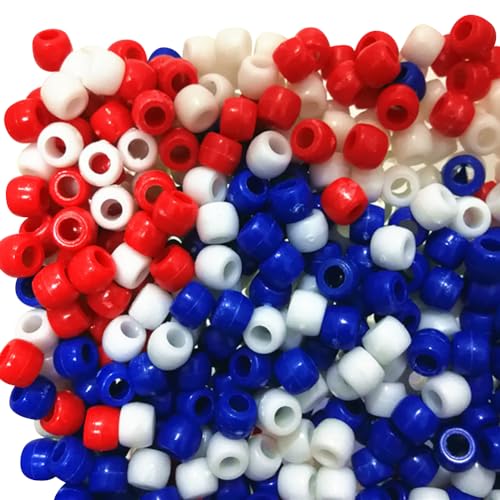 JIHUOO 1200 Stück rot weiß blau Kunststoff Perlen für den unabhängigen Tag Patriotische Perlen Freundschaftsarmbänder Pony Perlen Bastelperlen Bastelperlen Bastelperlen JIHUOO 1200 Stück rot weiß blau Kunststoff Perlen für den unabhängigen Tag Patriotische Perlen Freundschaftsarmbänder Pony Perlen Bastelperlen Bastelperlen Bastelperlen von JIHUOO