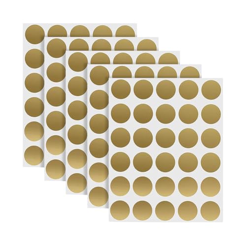 150 Stück 2,5 cm runde Rubbel-Aufkleber, Kreis, Rubbel-Etiketten, selbstklebende Rubbelkarten, Rubbelkarten, Offenbarungsaufkleber, Farbkodierung, Punkte-Etiketten, goldfarben 150 Stück 2,5 cm runde Rubbel-Aufkleber, Kreis, Rubbel-Etiketten, selbstklebende Rubbelkarten, Rubbelkarten, Offenbarungsaufkleber, Farbkodierung, Punkte-Etiketten, goldfarben von JIHUOO