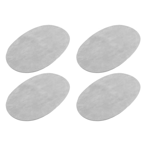 JIHUOO 2 Paar Stoffflicken zum Aufnähen für Ellbogen und Knie, ovale Flicken für Kleidung, Reparaturflicken Nähapplikationen, Grau JIHUOO 2 Paar Stoffflicken zum Aufnähen für Ellbogen und Knie, ovale Flicken für Kleidung, Reparaturflicken Nähapplikationen, Grau von JIHUOO