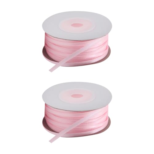 2 Rollen dünnes Satinband, 0,3 cm x 45,7 m, für Hochzeitseinladungen, Karten, Geschenkverpackung, Kuchendekoration, Schleifen, Schleifen, Rosa 2 Rollen dünnes Satinband, 0,3 cm x 45,7 m, für Hochzeitseinladungen, Karten, Geschenkverpackung, Kuchendekoration, Schleifen, Schleifen, Rosa von JIHUOO