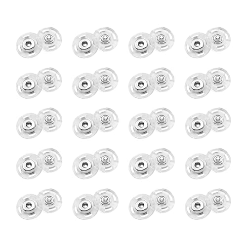 JIHUOO 20 Sätze Unsichtbare Druckknöpfe zum Annähen Kunststoff Druckknopf Verschluss Knöpfe Kleidung Knöpfe 23mm von JIHUOO