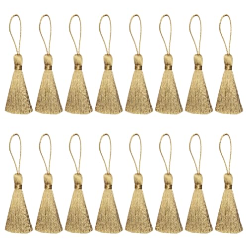 20 Stück 10 cm handgefertigte Bastelquasten kleine Lesezeichen Quasten Schlüsselanhänger Herstellung Quasten Weiche Ohrringquasten Charms für Armbänder mit 5,1 cm Kordelschlaufe Golden 20 Stück 10 cm handgefertigte Bastelquasten kleine Lesezeichen Quasten Schlüsselanhänger Herstellung Quasten Weiche Ohrringquasten Charms für Armbänder mit 5,1 cm Kordelschlaufe Golden von JIHUOO