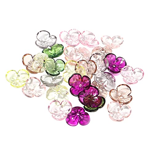 20 Stück 9MM Blumen Perlenkappen Perlen Kappen Blütenblatt Perlenkappen Bunte Zwischenperlen Bastelperlen für Armbänder Ohrringe von JIHUOO