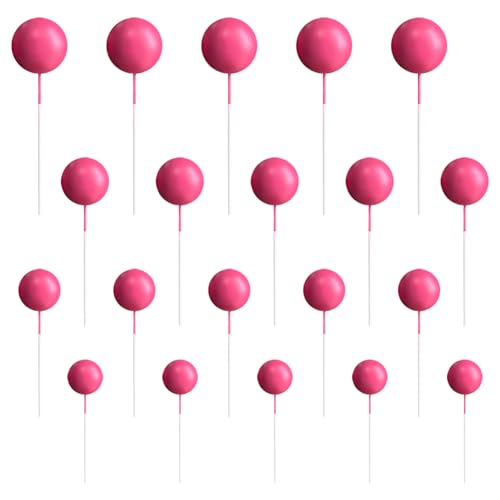 20 Stück Kugel-Kuchenaufsätze, Mini-Ballon-Kuchendekoration, Cupcake-Topper, Kugel-Kuchenaufsätze, Kuchendekoration, Dekoration für Hochzeit, Geburtstag, Kuchen, Hot Pink 20 Stück Kugel-Kuchenaufsätze, Mini-Ballon-Kuchendekoration, Cupcake-Topper, Kugel-Kuchenaufsätze, Kuchendekoration, Dekoration für Hochzeit, Geburtstag, Kuchen, Hot Pink von JIHUOO