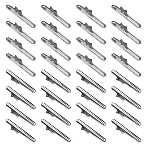 200 Stück elastische Kordel-Quetschenden, Lederschnur-Endkappen, Lederseil-Clips, Kordelendverschlüsse, Klemmen, Schmuckherstellung, Quetschenden von JIHUOO