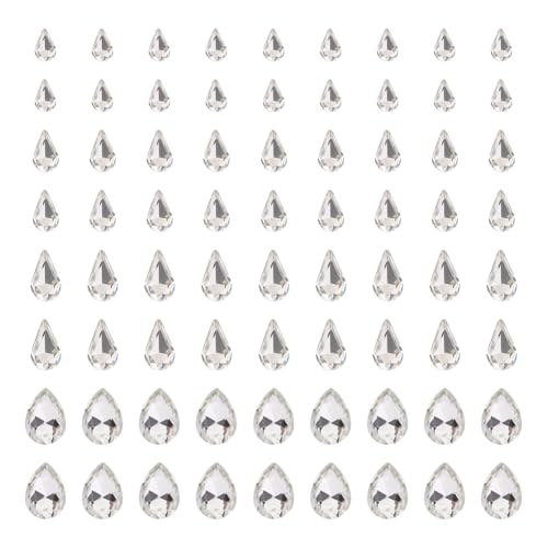 200 Stück kleine Glasstrasssteine in Tropfenform, spitze Rückseite, Strass-Verzierungen, glänzende Schmuckherstellung, Strasssteine, facettiert, Handwerk, Strasssteine, Edelsteine, Kleid, dekorativer 200 Stück kleine Glasstrasssteine in Tropfenform, spitze Rückseite, Strass-Verzierungen, glänzende Schmuckherstellung, Strasssteine, facettiert, Handwerk, Strasssteine, Edelsteine, Kleid, dekorativer von JIHUOO