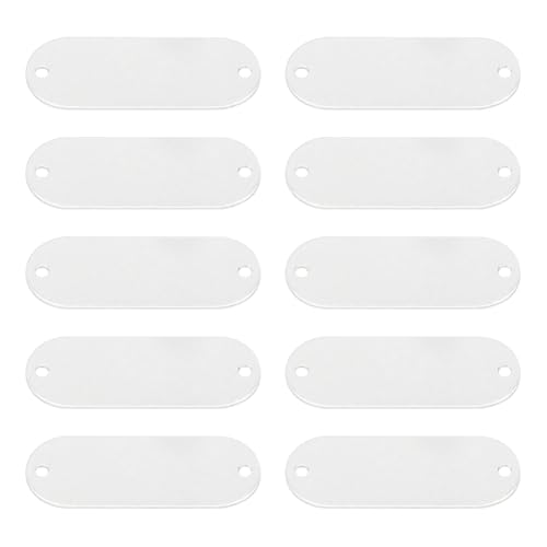 25 Stück 51 x 19 mm rechteckige Aluminium-Gravurrohlinge Silber Metall Stanzrohlinge Edelstahl Lasergravur Tags Haustier ID Tag Rohlinge Blanko Hund Namensschilder mit 2 Löchern für 25 Stück 51 x 19 mm rechteckige Aluminium-Gravurrohlinge Silber Metall Stanzrohlinge Edelstahl Lasergravur Tags Haustier ID Tag Rohlinge Blanko Hund Namensschilder mit 2 Löchern für von JIHUOO