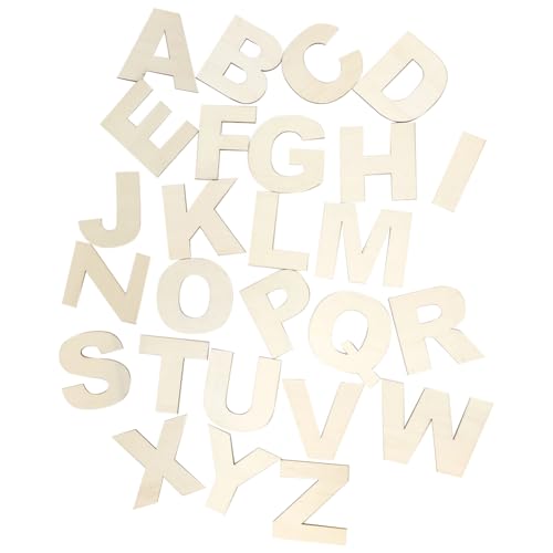 JIHUOO 26 Stück 10 cm Holzschrift-Alphabet-Buchstaben, unlackiert, Holzbuchstaben, blanko, Holzbuchstaben, Schilder, Scrapbooking, Verzierungen für Kinder zum Lernen JIHUOO 26 Stück 10 cm Holzschrift-Alphabet-Buchstaben, unlackiert, Holzbuchstaben, blanko, Holzbuchstaben, Schilder, Scrapbooking, Verzierungen für Kinder zum Lernen von JIHUOO