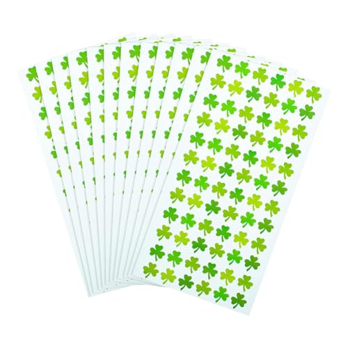 JIHUOO 30 Blatt grüne Kleeblatt-Aufkleber, klein, St. Patrick's Day, selbstklebende Kleeblatt-Aufkleber, Bastelaufkleber für Karten, Sammelalben, Klassenzimmer-Aufkleber für Kinder JIHUOO 30 Blatt grüne Kleeblatt-Aufkleber, klein, St. Patrick's Day, selbstklebende Kleeblatt-Aufkleber, Bastelaufkleber für Karten, Sammelalben, Klassenzimmer-Aufkleber für Kinder von JIHUOO