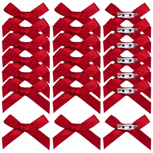 30 Stück Sicherheitsnadeln mit Schleife, Brosche, Mini-Bastelschleifen, niedliche Charm-Anstecknadeln, dekorative Kleidungsnadeln, elegante Brosche, Hut, Socke, Rock, Nadeln für Damen, Rot 30 Stück Sicherheitsnadeln mit Schleife, Brosche, Mini-Bastelschleifen, niedliche Charm-Anstecknadeln, dekorative Kleidungsnadeln, elegante Brosche, Hut, Socke, Rock, Nadeln für Damen, Rot von JIHUOO