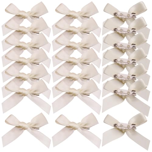 30 Stück Sicherheitsnadeln mit Schleife, Brosche, Mini-Schleife, niedlicher Charm-Anhänger, dekorative Kleidungsnadeln, elegante Brosche, Hut, Socke, Rock, Pins für Damen, Beige 30 Stück Sicherheitsnadeln mit Schleife, Brosche, Mini-Schleife, niedlicher Charm-Anhänger, dekorative Kleidungsnadeln, elegante Brosche, Hut, Socke, Rock, Pins für Damen, Beige von JIHUOO