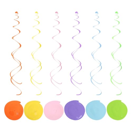 36 Stück Macaron Regenbogen hängende Wirbel Pastell Party Spirale Luftschlangen Farbe Tür Luftschlangen Kunststoff Geburtstag Spiralen Bunte Folie Decke Wirbel Ostern hängende Wirbel Dekorationen für 36 Stück Macaron Regenbogen hängende Wirbel Pastell Party Spirale Luftschlangen Farbe Tür Luftschlangen Kunststoff Geburtstag Spiralen Bunte Folie Decke Wirbel Ostern hängende Wirbel Dekorationen für von JIHUOO
