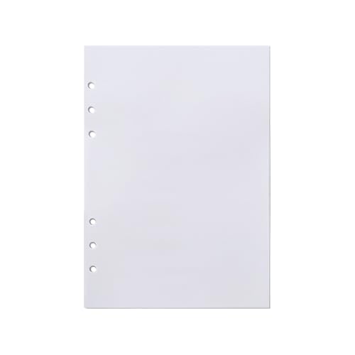40 Blatt A5 Blanko Trennpapier Binder-Nachfüllpackungen Wiederverwendbare Aufkleberpapier-Seiten 6 Loch Binder Papiereinlagen Scrapbooking Papiere Nachfüllungen für Aufkleber Organizer Ordner von JIHUOO