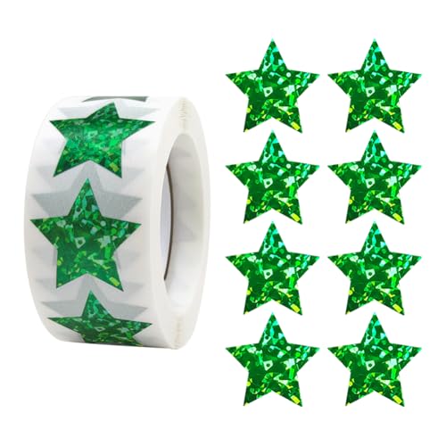 500 Stück 2,5 cm selbstklebende holografische Stern-Aufkleber, glitzernde Stern-Aufkleber, Verhaltenstabelle, Aufkleber, Kinder, Studenten, Belohnungsaufkleber, Klassenzimmer, Anreiz-Aufkleber, Grün 500 Stück 2,5 cm selbstklebende holografische Stern-Aufkleber, glitzernde Stern-Aufkleber, Verhaltenstabelle, Aufkleber, Kinder, Studenten, Belohnungsaufkleber, Klassenzimmer, Anreiz-Aufkleber, Grün von JIHUOO