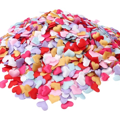 JIHUOO 500 Stück 2 cm Herzform Blütenblätter Herz Schwamm Konfetti Streusel kleine Stoffherzen Valentinstag Streuung Hochzeit Tischdekoration Mehrfarbig JIHUOO 500 Stück 2 cm Herzform Blütenblätter Herz Schwamm Konfetti Streusel kleine Stoffherzen Valentinstag Streuung Hochzeit Tischdekoration Mehrfarbig von JIHUOO