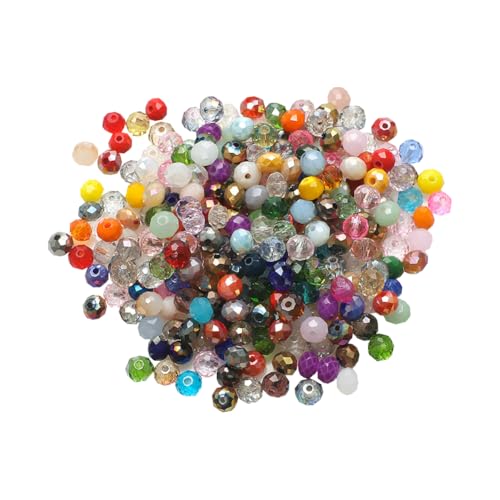 500 Stück 4 mm facettierte Glasperlen, bunte Kristallperlen, Bastelarmband, Perlen, Schmuckherstellung von JIHUOO