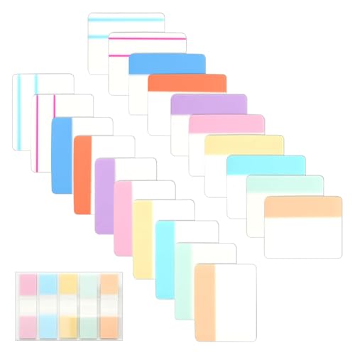 500 Stück selbstklebende Registerkarten aus Kunststoff, 5,1 cm, beschreibbare Buch-Tabs, farbige Seitenmarkierer, selbstklebende Datei-Tabs, Seitenflaggen-Aufkleber, Farbbinder, Notizbuch 500 Stück selbstklebende Registerkarten aus Kunststoff, 5,1 cm, beschreibbare Buch-Tabs, farbige Seitenmarkierer, selbstklebende Datei-Tabs, Seitenflaggen-Aufkleber, Farbbinder, Notizbuch von JIHUOO