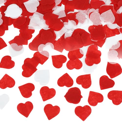 5000 Stück 2,5 cm Valentinstag Papier Konfetti Herz Seidenpapier Konfetti Tisch Streukonfetti Herzen Hochzeit Tischdekorationen Rot 5000 Stück 2,5 cm Valentinstag Papier Konfetti Herz Seidenpapier Konfetti Tisch Streukonfetti Herzen Hochzeit Tischdekorationen Rot von JIHUOO