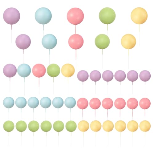 56 Stück bunte Kugel-Kuchenaufsätze, Schaumstoff-Kugeln, Cupcake-Topper, Geburtstag, Cupcake-Picks, Hochzeit, Party, Kuchenspieße, Ballon-Kuchendekoration, Bälle, mehrfarbig 56 Stück bunte Kugel-Kuchenaufsätze, Schaumstoff-Kugeln, Cupcake-Topper, Geburtstag, Cupcake-Picks, Hochzeit, Party, Kuchenspieße, Ballon-Kuchendekoration, Bälle, mehrfarbig von JIHUOO
