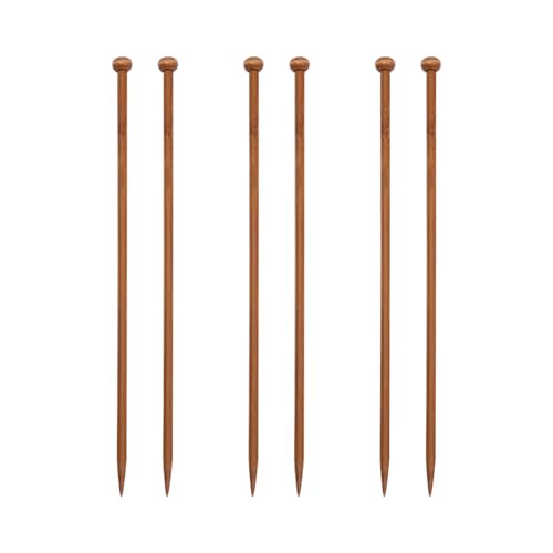 6 Stück Holz-Stricknadeln, Einzelpunkt-Stricknadeln, Holz, gerade Stricknadeln, dicke Stricknadeln, Häkelzubehör für Anfänger, handgefertigt, 6 mm 6 Stück Holz-Stricknadeln, Einzelpunkt-Stricknadeln, Holz, gerade Stricknadeln, dicke Stricknadeln, Häkelzubehör für Anfänger, handgefertigt, 6 mm von JIHUOO