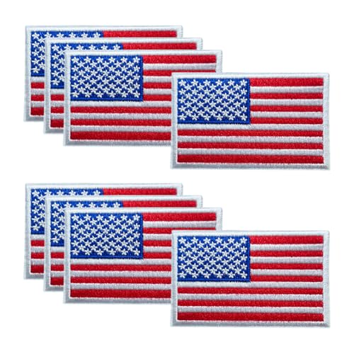 8 Stück 8 x 5 cm Aufbügler Amerikanische Flagge Patches bestickte USA-Flagge Patch Stickerei Hut Dekoration Applikationen 4. Juli dekorative Flicken rot weiß und blau gestreift Stern Patches für 8 Stück 8 x 5 cm Aufbügler Amerikanische Flagge Patches bestickte USA-Flagge Patch Stickerei Hut Dekoration Applikationen 4. Juli dekorative Flicken rot weiß und blau gestreift Stern Patches für von JIHUOO