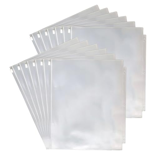 Briefumschläge in Briefgröße mit 3 Ringbüchern, 3 Löchern, transparenter Reißverschluss, Seitenschutz, lose Blätter, Binderhüllen, wasserdichte Bindereinlagen, Bürobedarf, transparent, 12 Stück Briefumschläge in Briefgröße mit 3 Ringbüchern, 3 Löchern, transparenter Reißverschluss, Seitenschutz, lose Blätter, Binderhüllen, wasserdichte Bindereinlagen, Bürobedarf, transparent, 12 Stück von JIHUOO