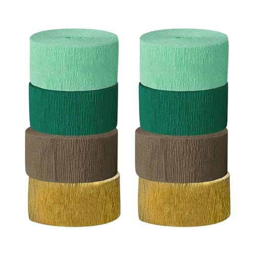 Bunte Krepppapier-Luftschlangen, Partyband, Hochzeit, Krepppapier, Rolle, Hintergrund, Geburtstag, Party, Grün, Braun, 8 Rollen Bunte Krepppapier-Luftschlangen, Partyband, Hochzeit, Krepppapier, Rolle, Hintergrund, Geburtstag, Party, Grün, Braun, 8 Rollen von JIHUOO
