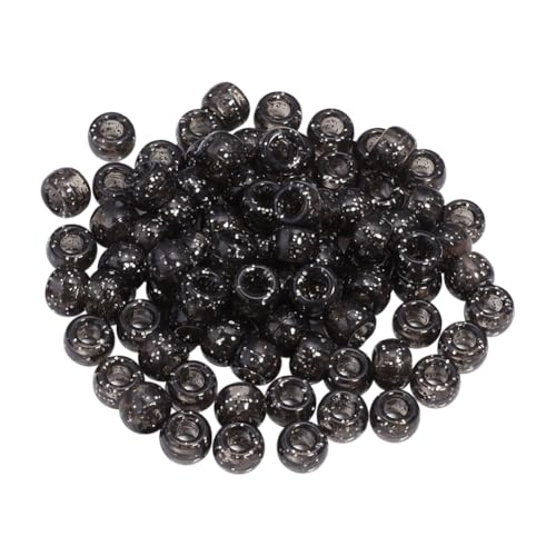 Glitzer-Ponyhaarperlen, glitzernde Armbandperlen, funkelnde Bastelperlen, transparent, farbige Kunststoffperlen, großes Loch, klare Perlen, Acryl-Abstandshalter, für DIY-Projekte, 6 x 9 mm, 100 g, 6 Glitzer-Ponyhaarperlen, glitzernde Armbandperlen, funkelnde Bastelperlen, transparent, farbige Kunststoffperlen, großes Loch, klare Perlen, Acryl-Abstandshalter, für DIY-Projekte, 6 x 9 mm, 100 g, 6 von JIHUOO