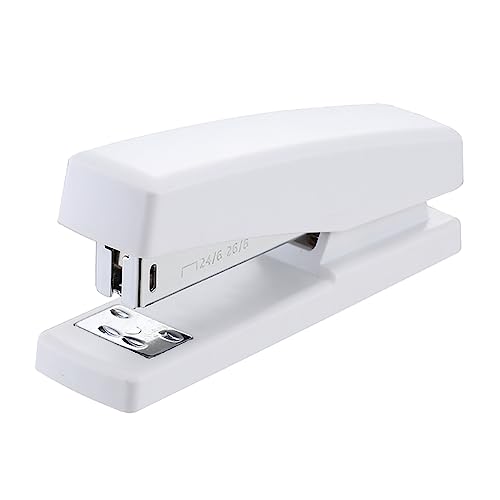 Heftgerät mit 20 Blatt Kapazität, Büroheftgerät, klein, tragbar, langlebig, Metall, strapazierfähig, Schreibtischhefter, Klassenzimmer, Bürobedarf, Weiß Heftgerät mit 20 Blatt Kapazität, Büroheftgerät, klein, tragbar, langlebig, Metall, strapazierfähig, Schreibtischhefter, Klassenzimmer, Bürobedarf, Weiß von JIHUOO