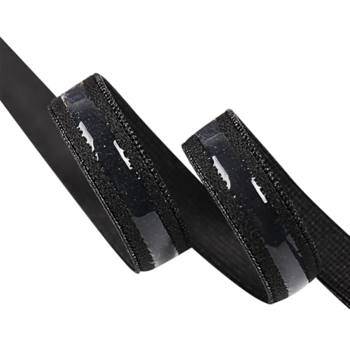 JIHUOO 1 cm x 20 Yards Silikon Grip Elastisches Band Stoff Silikon Gripper Tape Rutschfestes Nähen Elastische Perückenherstellung Bänder Stretch Stoffband Dehnbares Kleidungsband für DIY Kleidung von JIHUOO