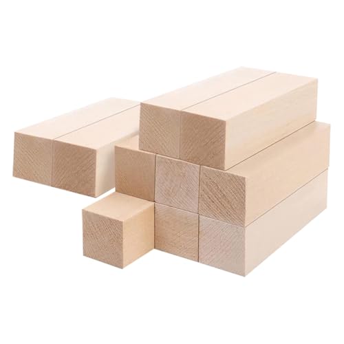 JIHUOO 10 Stück 10 x 2,5 x 2,5 cm rechteckige unlackierte Holzblöcke große natürliche Holzbausteine rechteckige Holzblöcke Whittling Wood Rohlinge Handwerk Lindenholz Schnitzblöcke für Schnitzer JIHUOO 10 Stück 10 x 2,5 x 2,5 cm rechteckige unlackierte Holzblöcke große natürliche Holzbausteine rechteckige Holzblöcke Whittling Wood Rohlinge Handwerk Lindenholz Schnitzblöcke für Schnitzer von JIHUOO