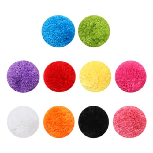 JIHUOO 10 Stück 5 cm große Garn-Pompons, flauschige Pompons, weich, flauschig, dekorativ, niedliche Pompons, kreative Kunst, Pompons, mehrfarbig JIHUOO 10 Stück 5 cm große Garn-Pompons, flauschige Pompons, weich, flauschig, dekorativ, niedliche Pompons, kreative Kunst, Pompons, mehrfarbig von JIHUOO