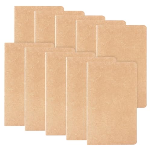 JIHUOO 10 Stück 8 x 14 cm Taschennotizbücher, kleine Notizblöcke, kleine Notizblöcke, Notizbuch, Taschenformat, Tagebücher, Skizzenbücher, Schulbedarf für Studenten, Reisende, Braun JIHUOO 10 Stück 8 x 14 cm Taschennotizbücher, kleine Notizblöcke, kleine Notizblöcke, Notizbuch, Taschenformat, Tagebücher, Skizzenbücher, Schulbedarf für Studenten, Reisende, Braun von JIHUOO
