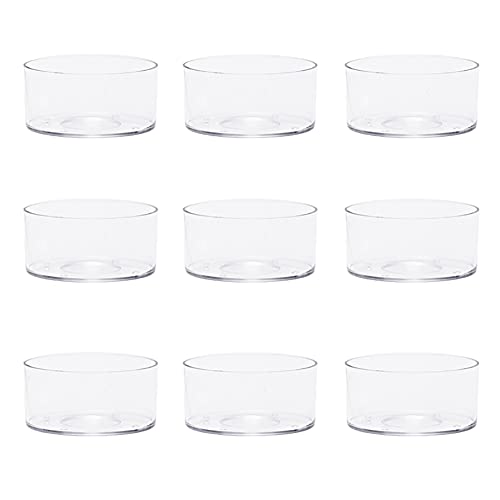 JIHUOO 10 Stück Klarer Kunststoff Teelichtbecher Halter Teelichthalter Kerzenwachs Dosen Gläser Hüllen Behälter für DIY Kerzenherstellung Runden JIHUOO 10 Stück Klarer Kunststoff Teelichtbecher Halter Teelichthalter Kerzenwachs Dosen Gläser Hüllen Behälter für DIY Kerzenherstellung Runden von JIHUOO