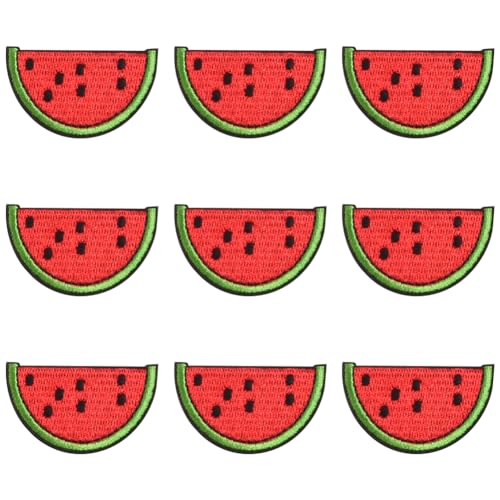 JIHUOO 10 Stück Wassermelone bestickte Flicken Applikationen niedliche Früchte zum Aufbügeln oder Aufnähen dekorativer Flicken für Hemden, Mäntel, Hüte, Rucksäcke JIHUOO 10 Stück Wassermelone bestickte Flicken Applikationen niedliche Früchte zum Aufbügeln oder Aufnähen dekorativer Flicken für Hemden, Mäntel, Hüte, Rucksäcke von JIHUOO