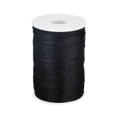 JIHUOO 100 m 1,5 mm Nylon-Perlenfaden, Spule, Freundschaftsarmband, Schnur, Armbandherstellung, Kordel, Schmuckherstellung, Satin-Halskettenschnur von JIHUOO