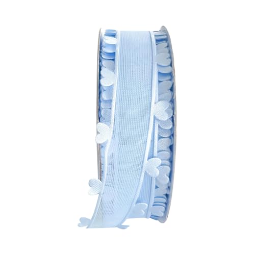 JIHUOO 18M Valentinstag Herz Band Sheer Dekoband Geschenkverpackung Tüllband Blumenbouquet Ribbon Hochzeit Einladung Schleifenband Schleifenband Blau JIHUOO 18M Valentinstag Herz Band Sheer Dekoband Geschenkverpackung Tüllband Blumenbouquet Ribbon Hochzeit Einladung Schleifenband Schleifenband Blau von JIHUOO