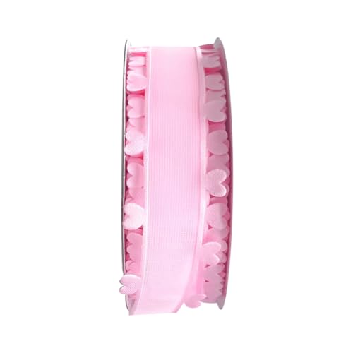 JIHUOO 18M Valentinstag Herz Band Sheer Dekoband Geschenkverpackung Tüllband Blumenbouquet Ribbon Hochzeit Einladung Schleifenband Schleifenband Rosa JIHUOO 18M Valentinstag Herz Band Sheer Dekoband Geschenkverpackung Tüllband Blumenbouquet Ribbon Hochzeit Einladung Schleifenband Schleifenband Rosa von JIHUOO