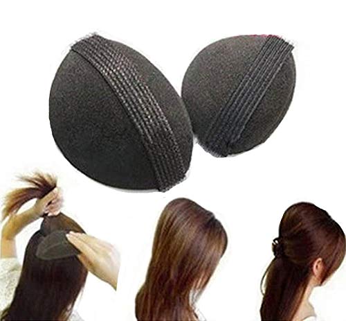 JIHUOO 2 Stück Haarkissen Volumenkissen Haar Volumen Schaumstoff Kissen Frisurenhilfe Zubehör mit Klettband von JIHUOO